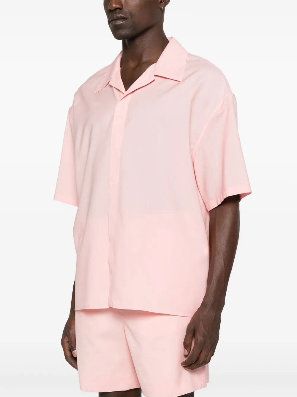  Loewe Short-sleeved Collared Shirt - Pink 