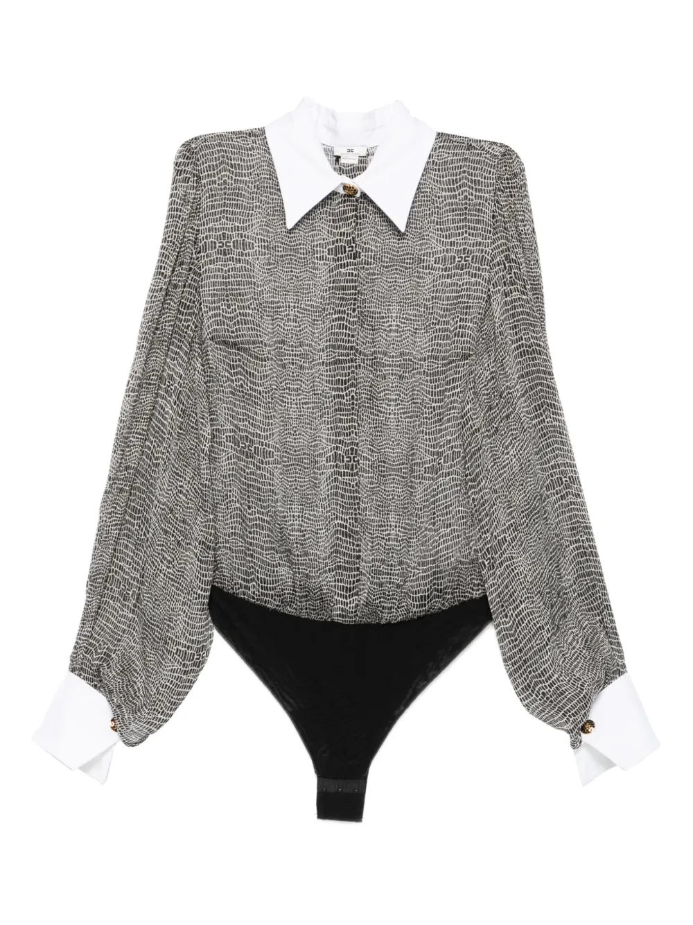 Elisabetta Franchi collared shirt bodysuit | Black | Image 1