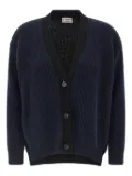 Alberto Biani ribbed two-tone cardigan - Blue