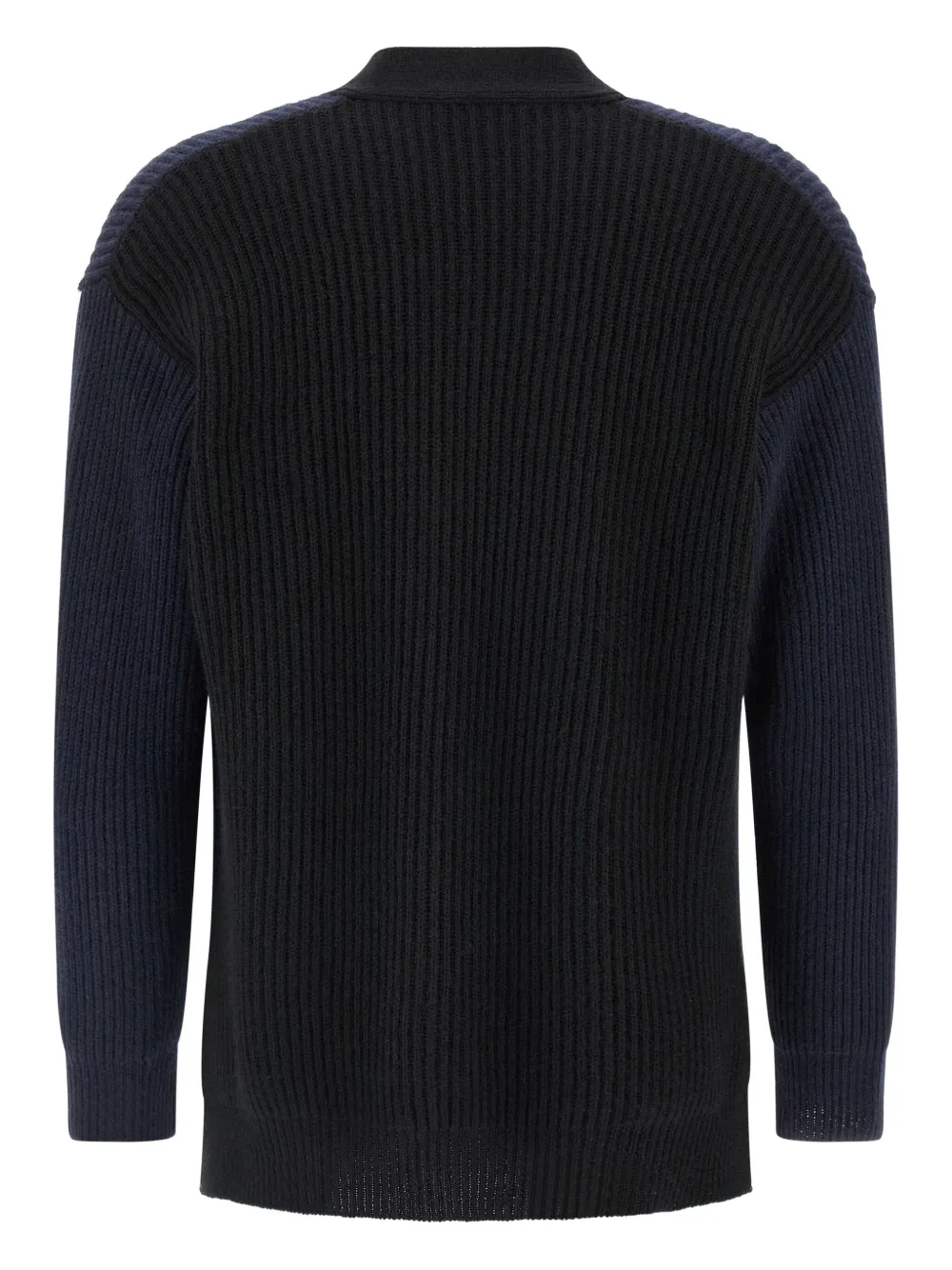 Alberto Biani Geribbeld tweekleurig vest Blauw