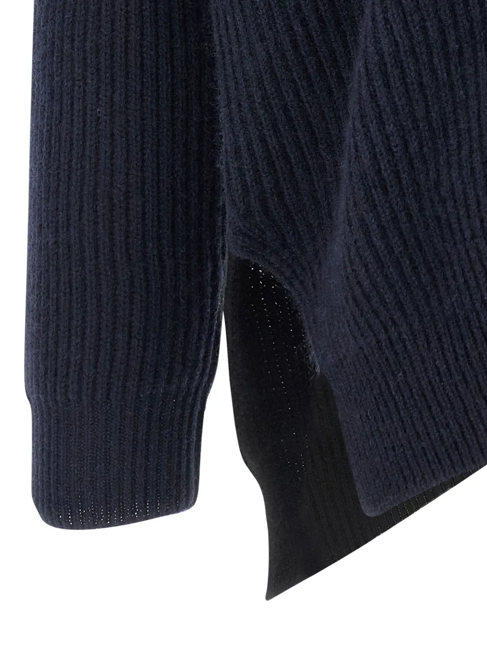 Alberto Biani Geribbeld tweekleurig vest Blauw