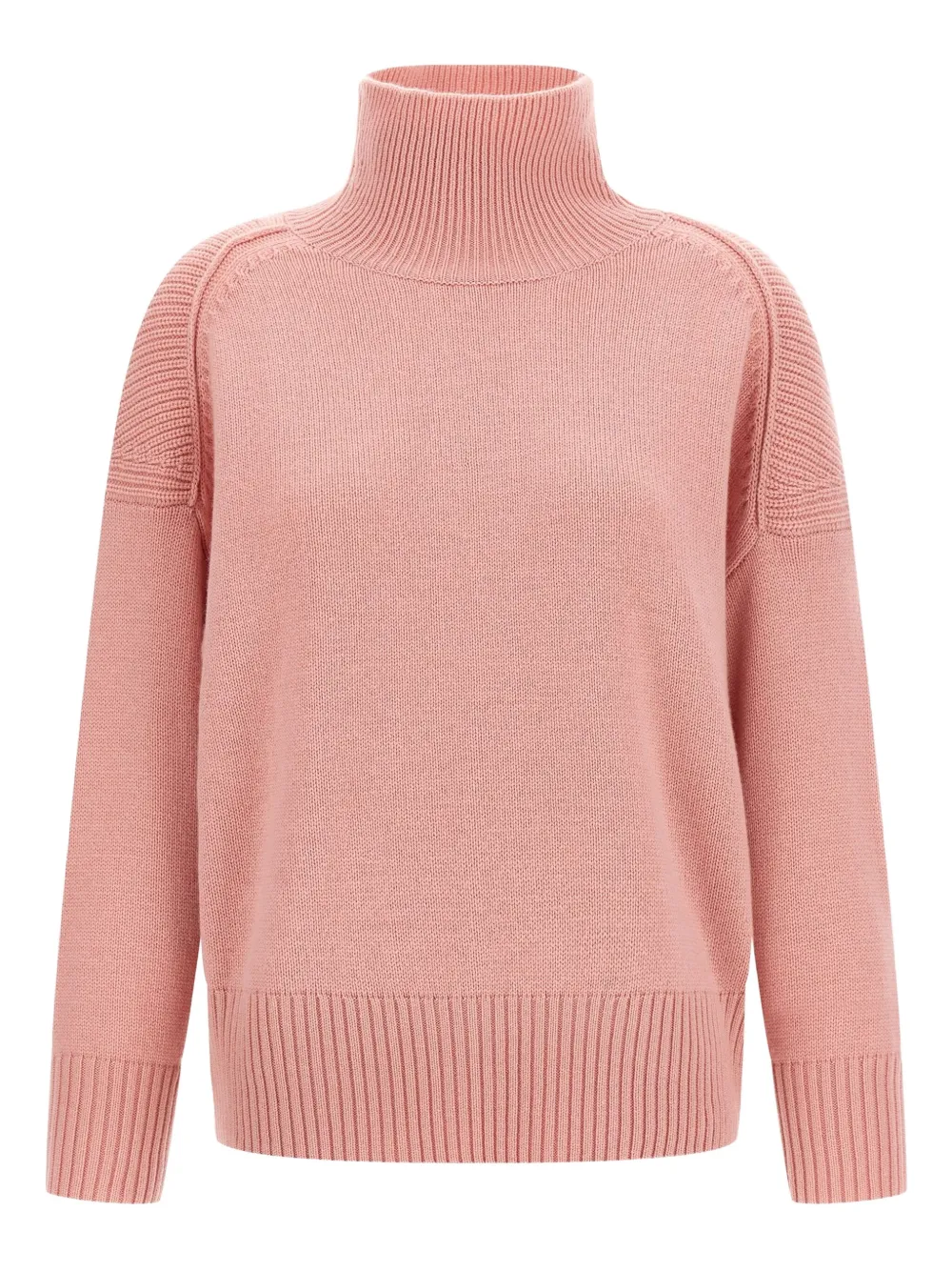 Alberto Biani Relaxed-fit Cashmere Sweater With High Neck In Pink