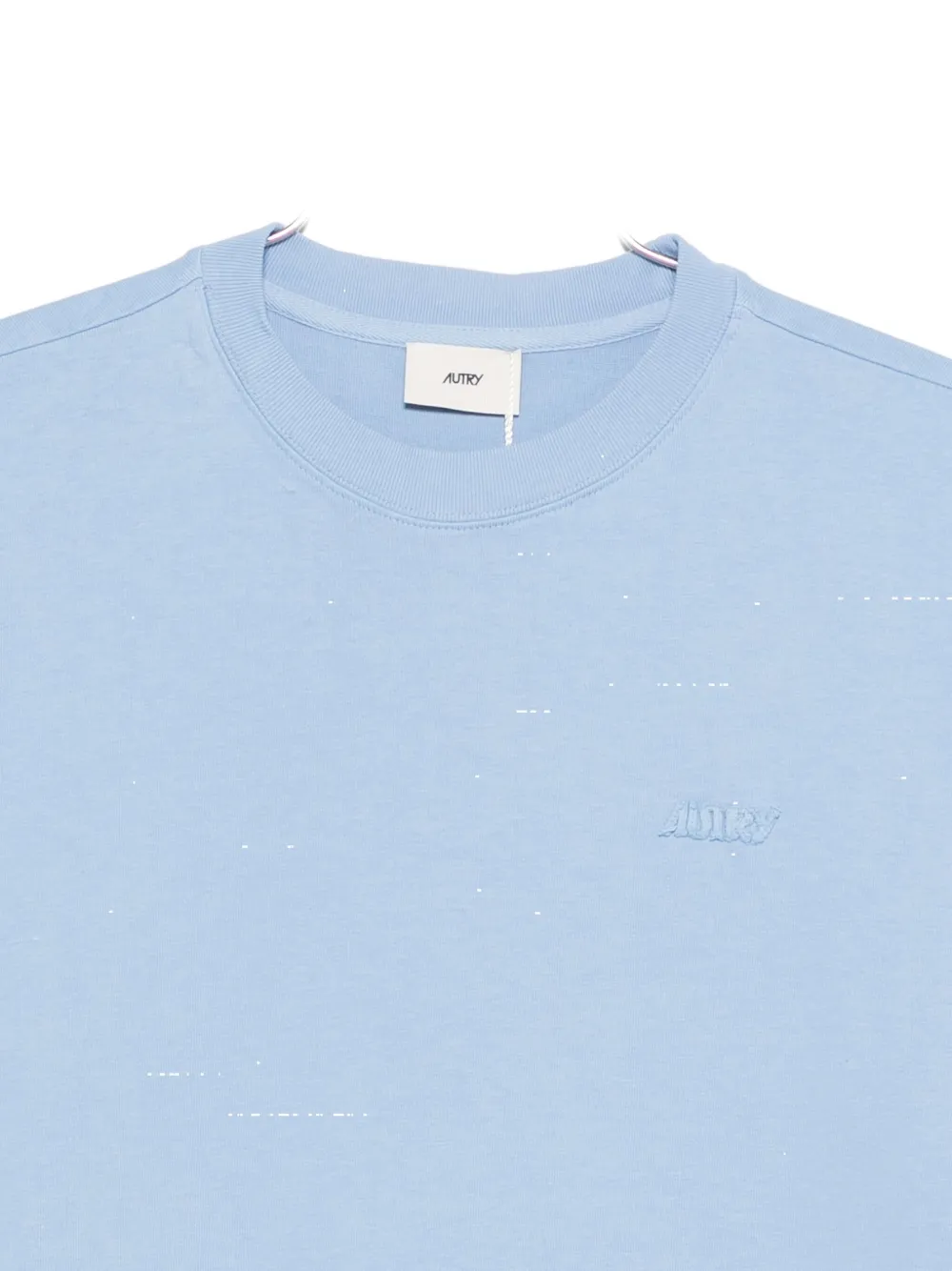Autry Embroidered-logo Cotton T-shirt In Blue