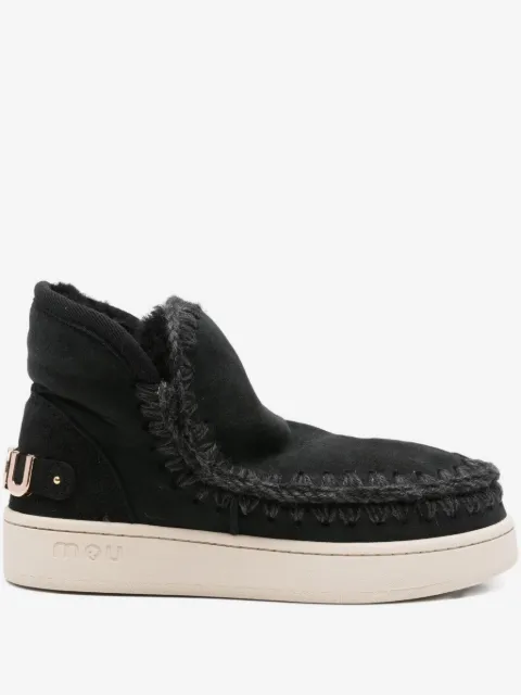 Mou braided-trim suede boots