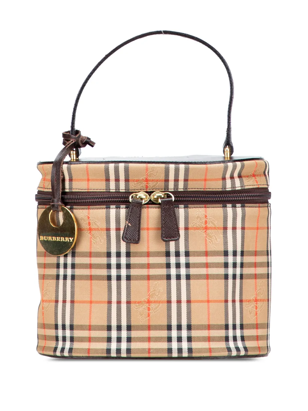 Burberry Pre-Owned 2000-2017 Haymarket Check Canvas vanity bag - ブラウン Burberry Pre-Owned 2000-2017 Haymarket Check Canvas vanity bag - ブラウン