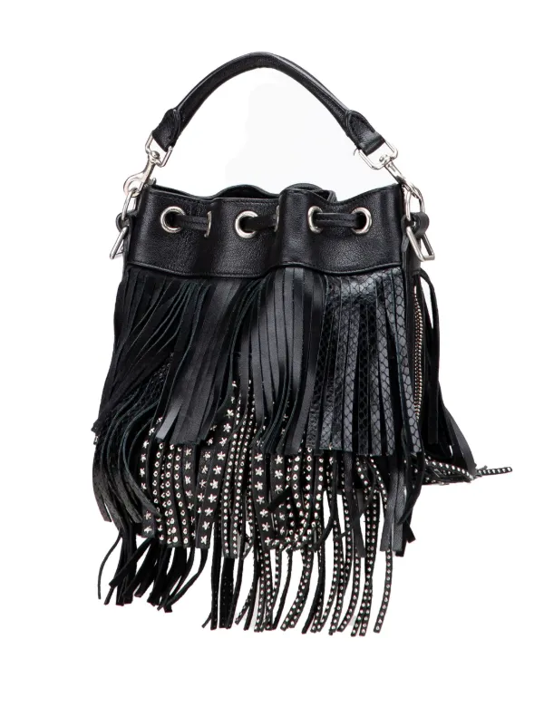 Saint Laurent Pre-Owned 2015 Small Studded Calfskin Emmanuelle