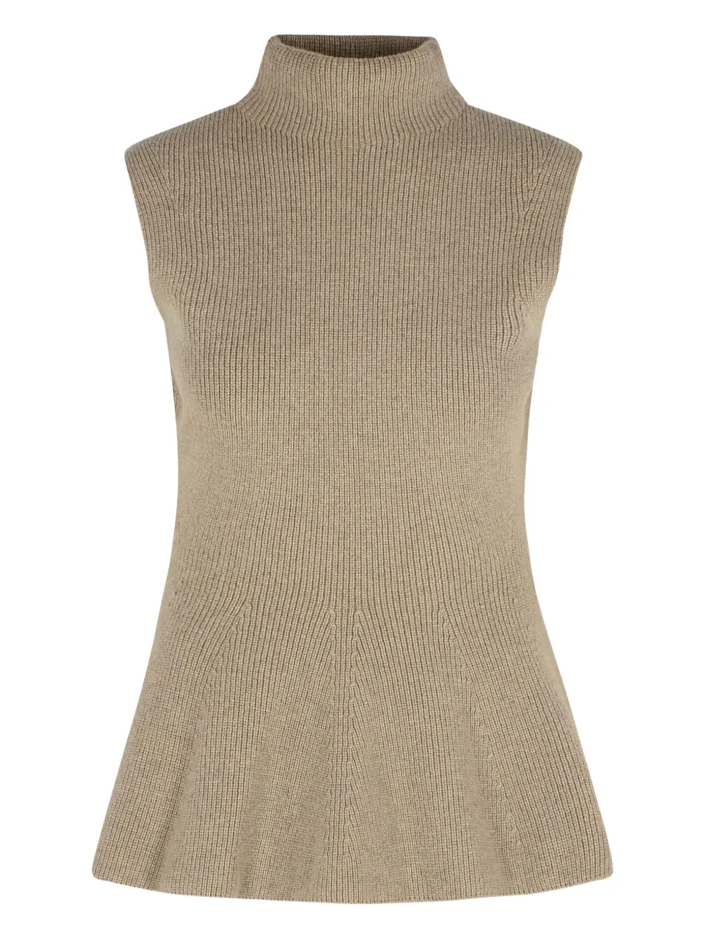 Rohe Sculptural Taupe Melange Cashmere Blend Tank Top In Brown