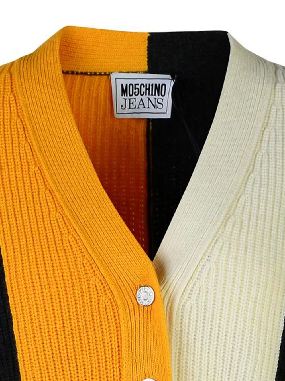 MOSCHINO JEANS Gestreept vest met knoop Oranje