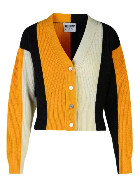 MOSCHINO JEANS striped button cardigan
