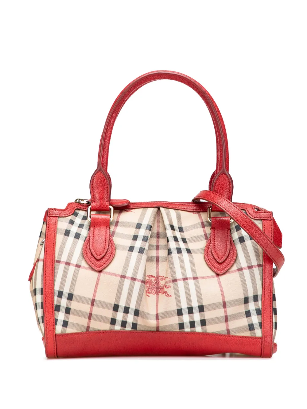Burberry Pre-Owned 2000-2017 Haymarket Check Coated Canvas satchel | Brown | Image 1