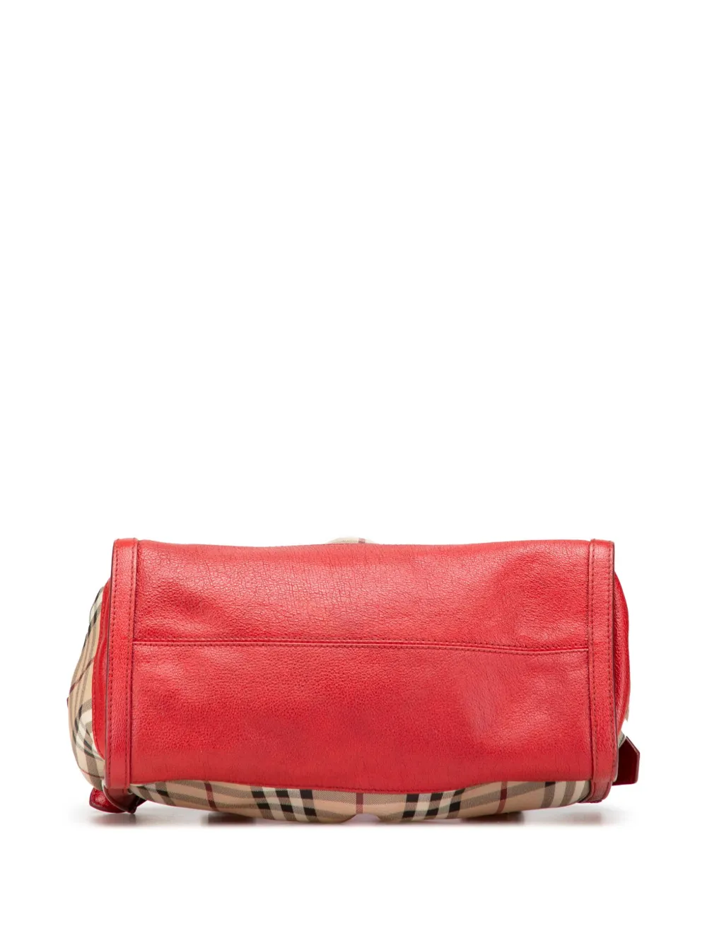 Pre-owned Burberry 2000-2017 Haymarket Check Coated Canvas Satchel In Brown