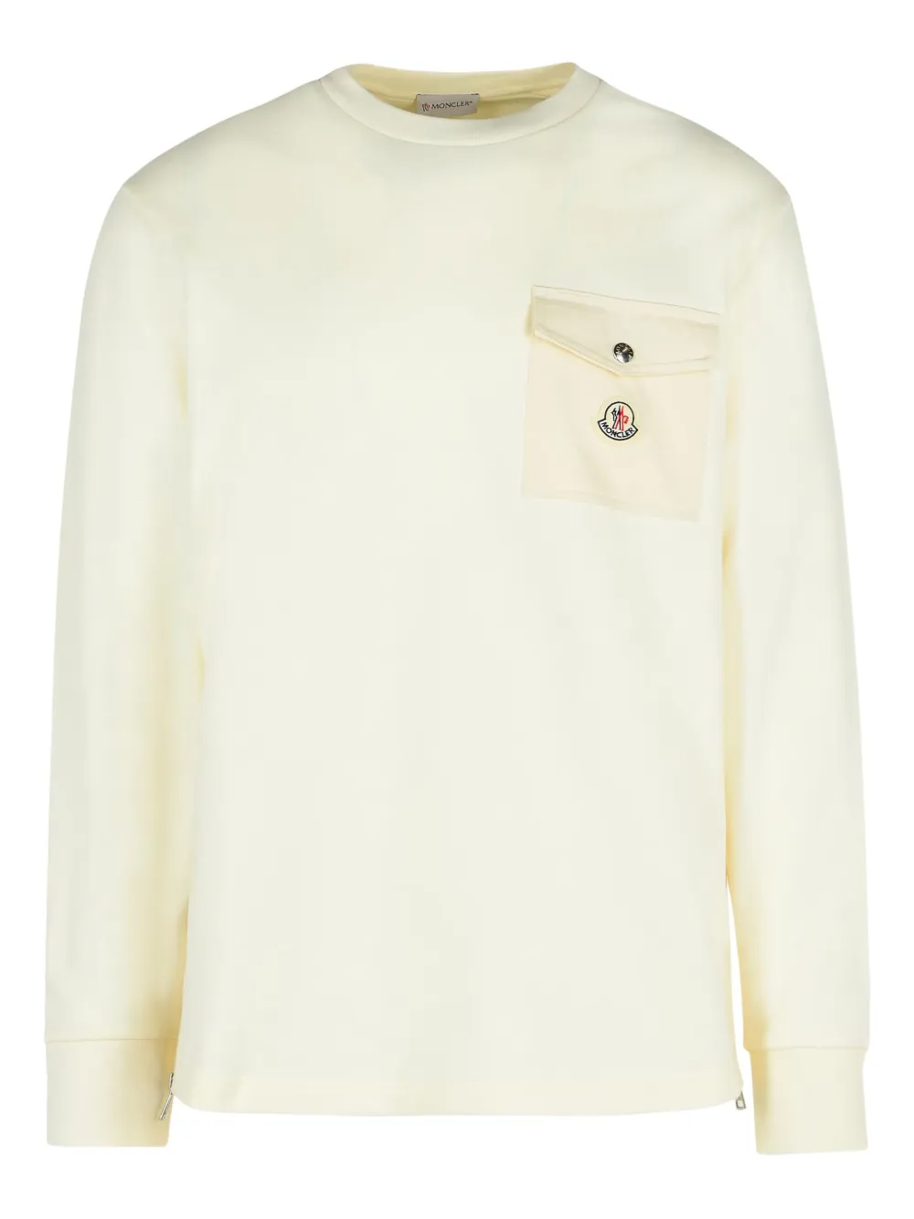 Moncler Sweater met ritszak aan de zijkant Beige