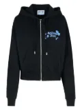 MOSCHINO JEANS drawstring-logo hoodie - Black