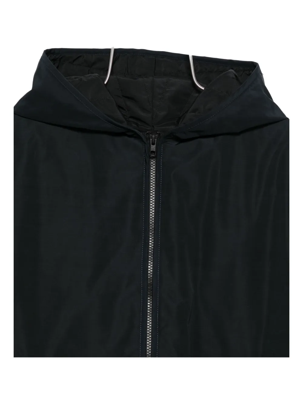 Cape Concept Hooded Zip-front Jacket In Black