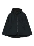 cape concept hooded zip-front jacket - Blue