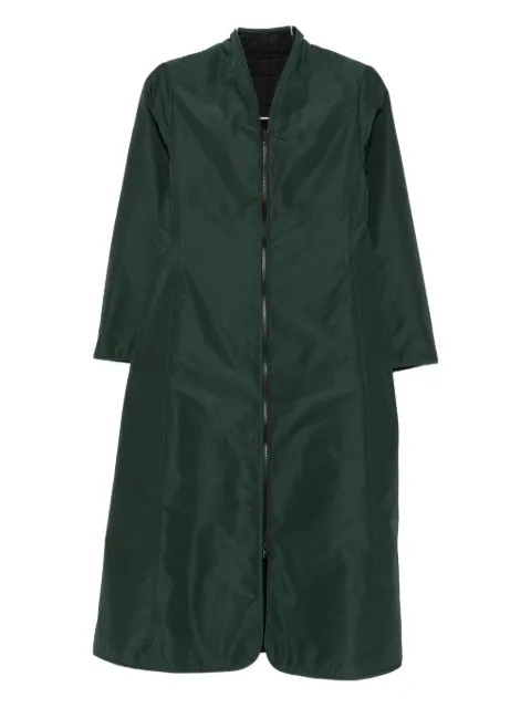 cape concept zip-front seam-detail coat