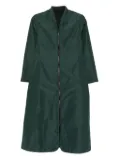 cape concept zip-front seam-detail coat - Green