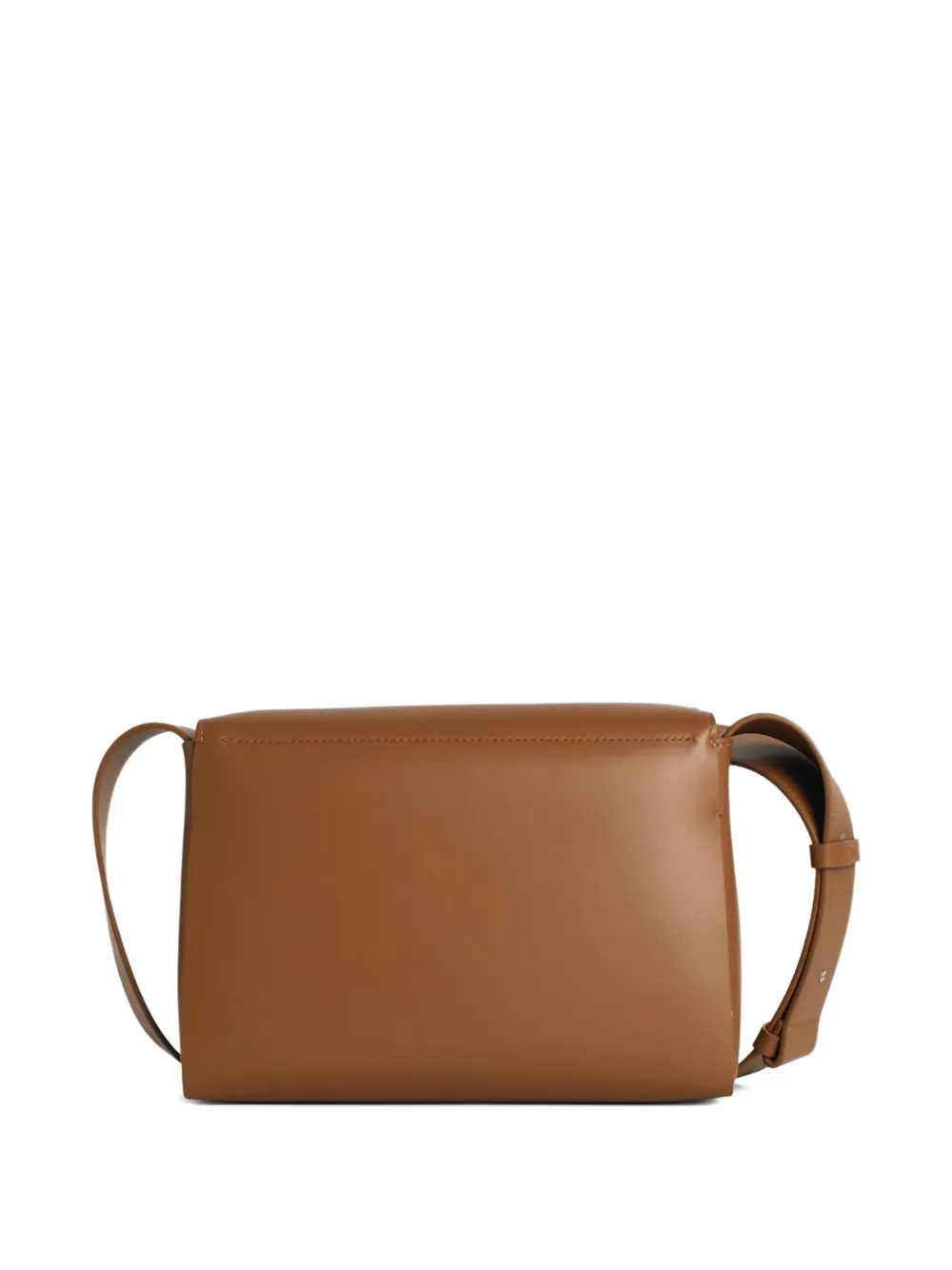 Jil Sander Leren crossbodytas Bruin