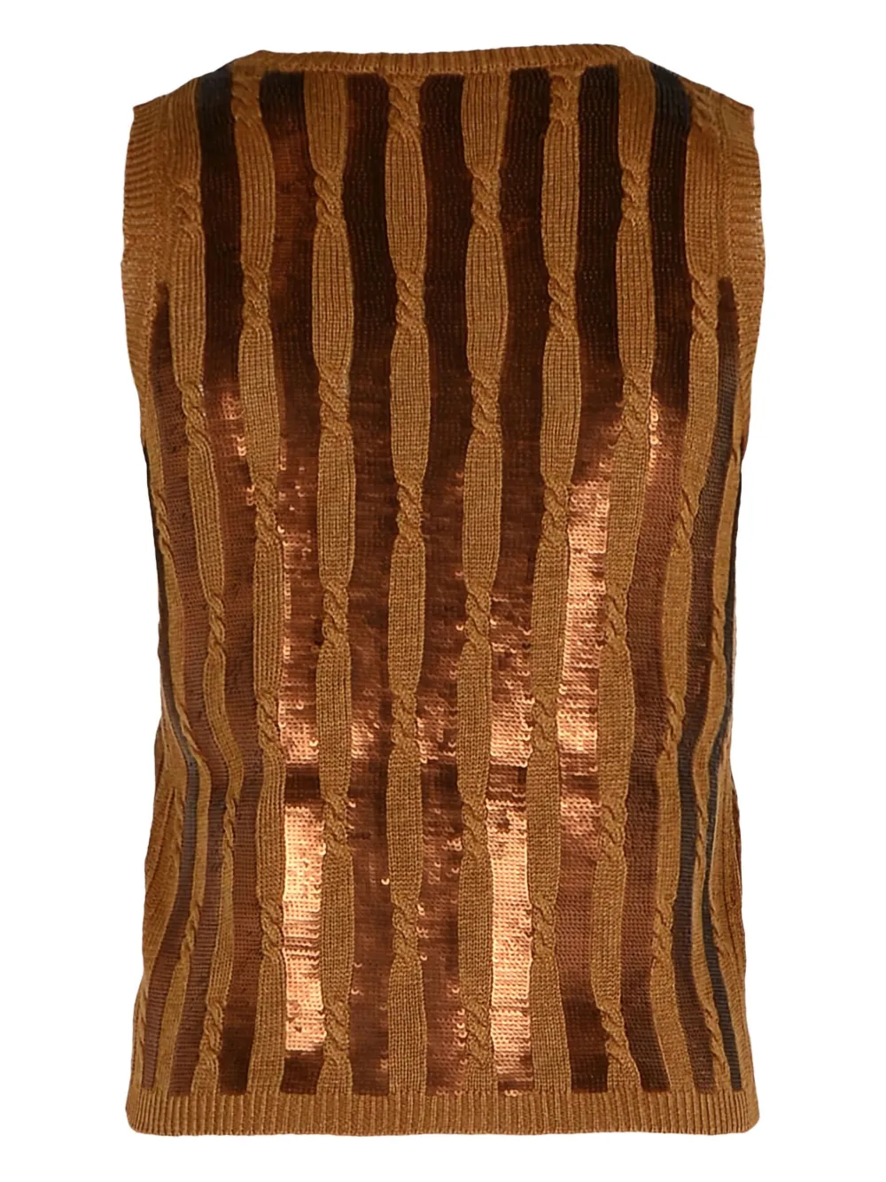 Max Mara sequin-embellishment cable-knit top | Vests & Tank Tops | Image 2