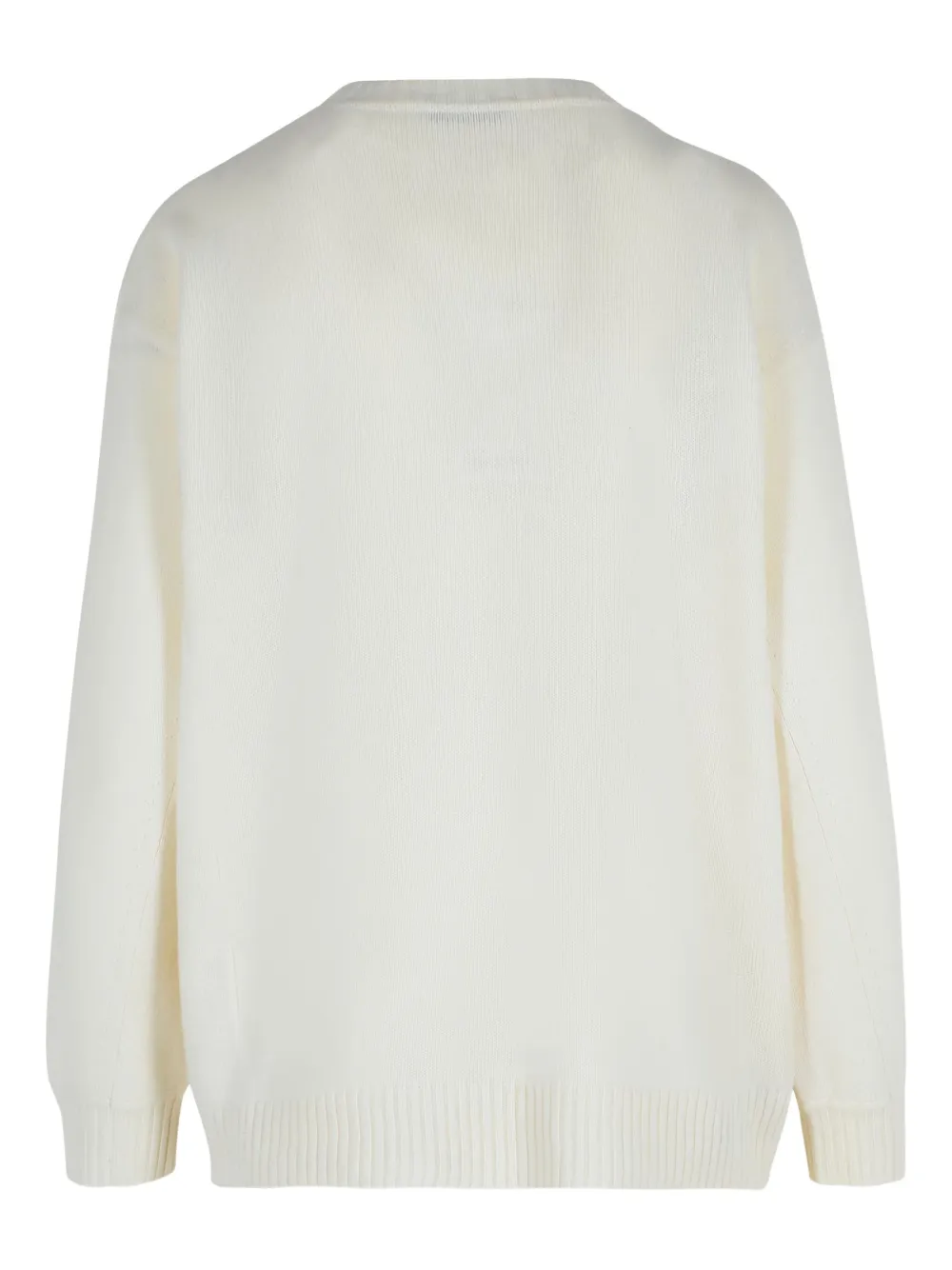 Max Mara Sweater met ronde hals en logo Wit