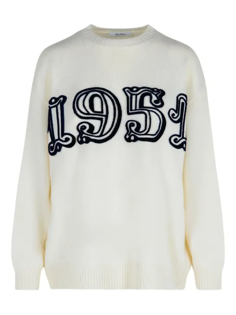 Max Mara logo-embellishment crew-neck sweater