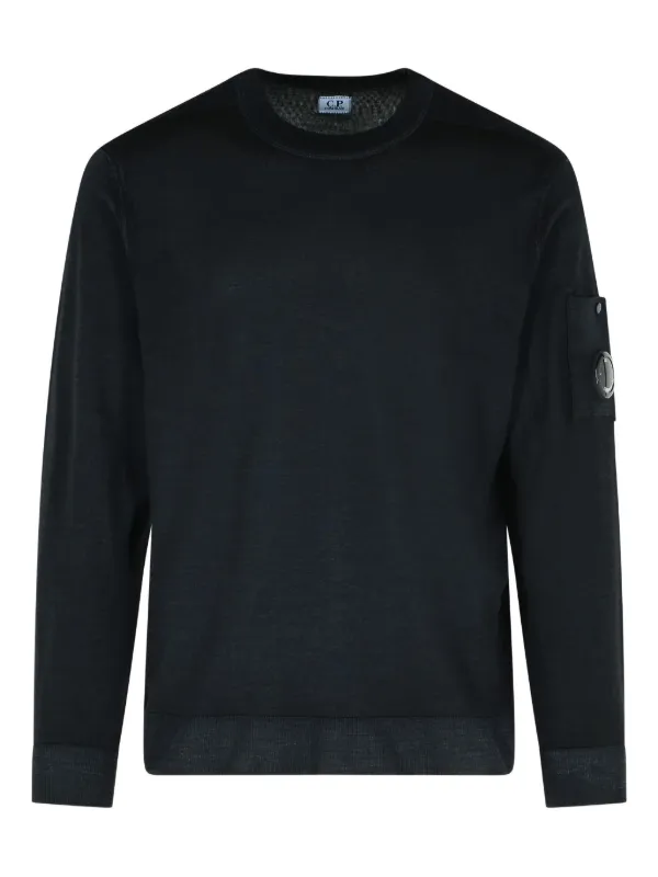 ＣＰ　ＣＯＭＰＡＮＹのクルーニットセーター C.P. Company クルーネック セーター | ブラック | FARFETCH JP