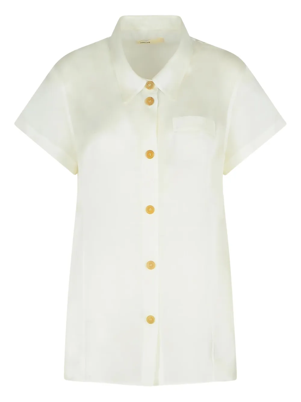 Khaite Keefe Pointed-collar Shirt In White
