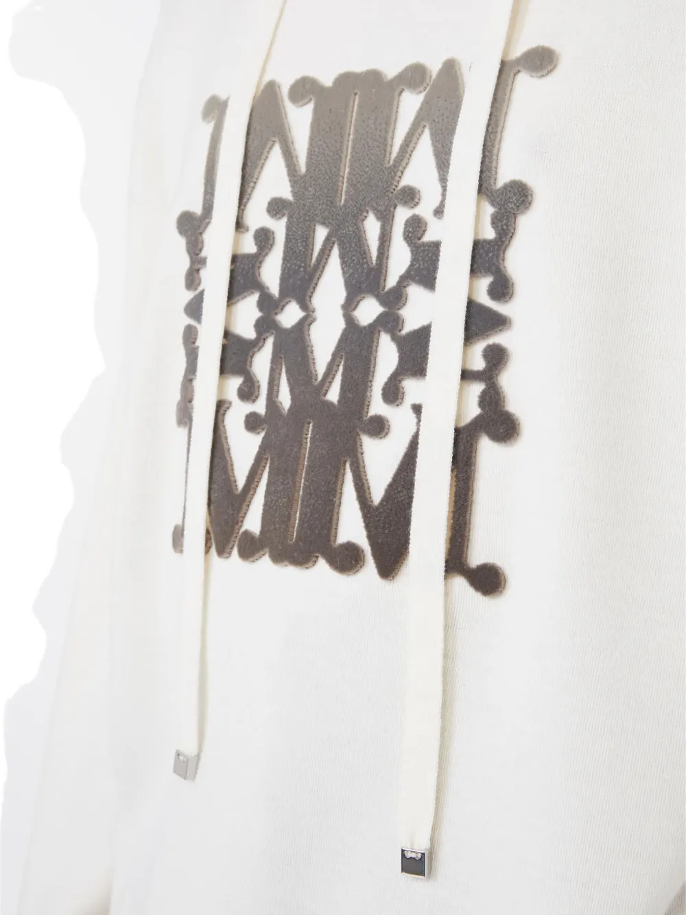 Max Mara Hoodie verfraaid met logo Beige