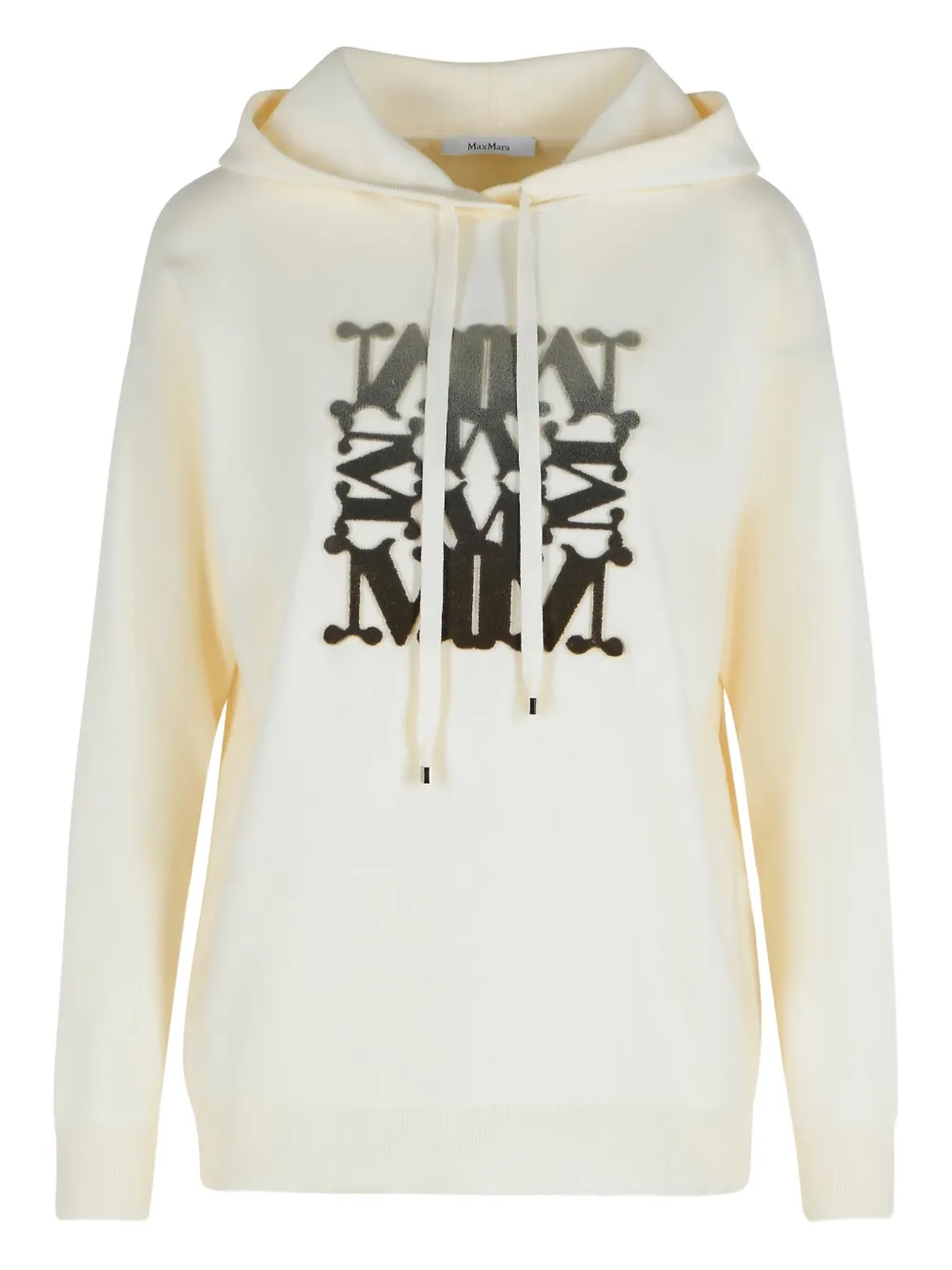 Max Mara Hoodie verfraaid met logo Beige