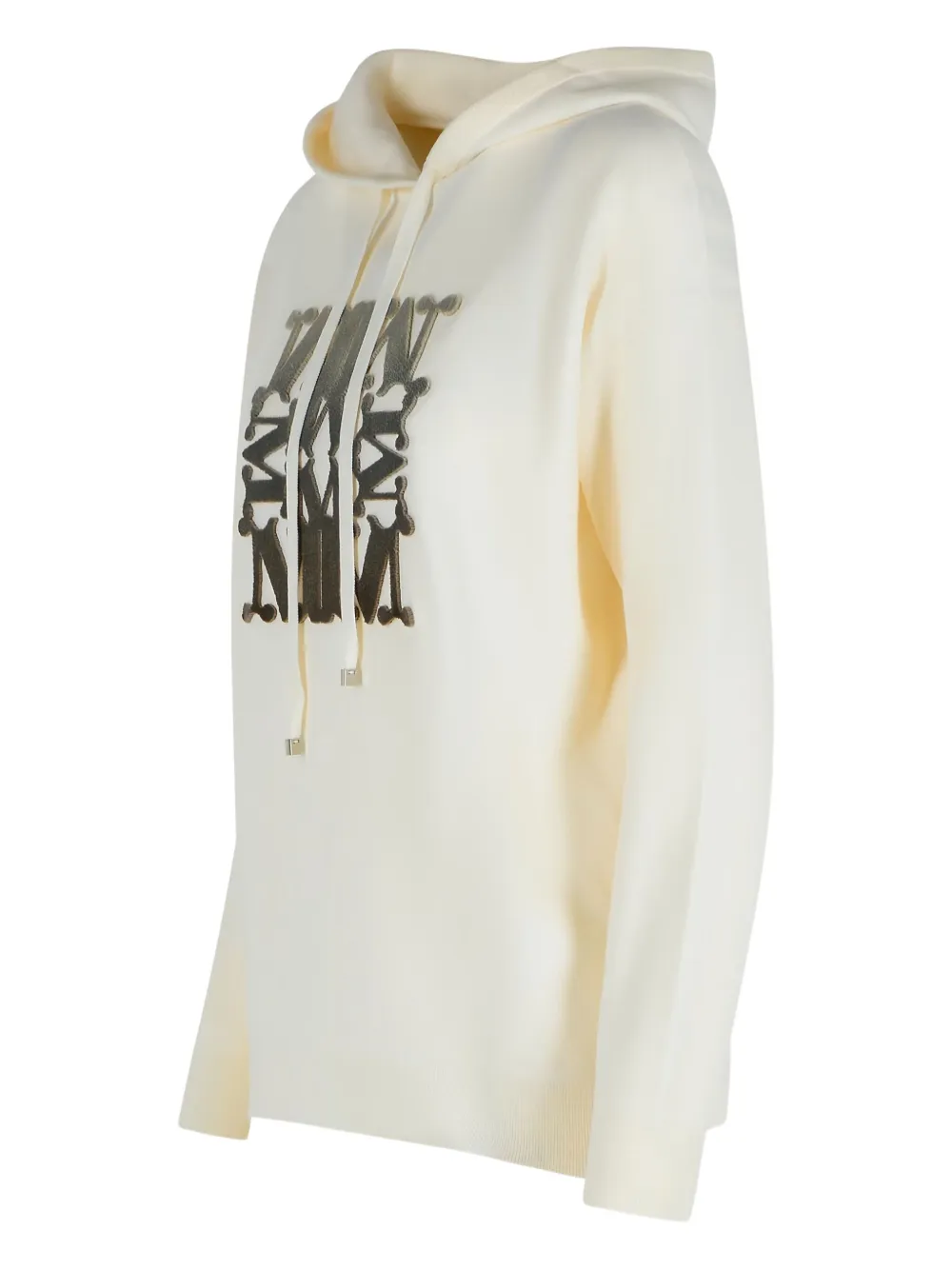 Max Mara Hoodie verfraaid met logo Beige
