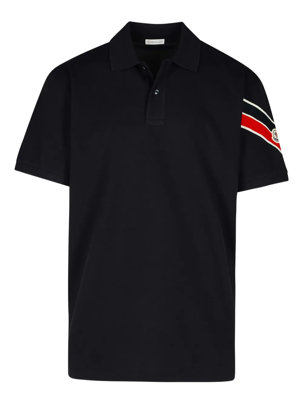 Moncler Poloshirt met gestreept-detail Blauw