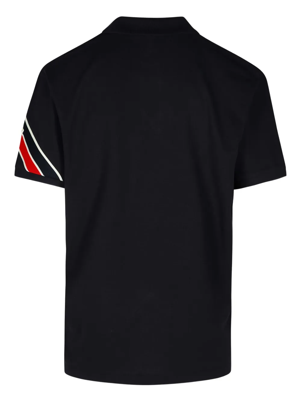 Moncler stripe-detail polo shirt - Blauw