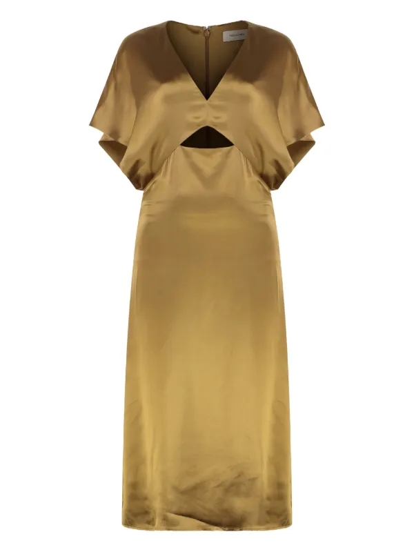 white christmas dresses Cut-Out Midi Dress in Lemon main image 1