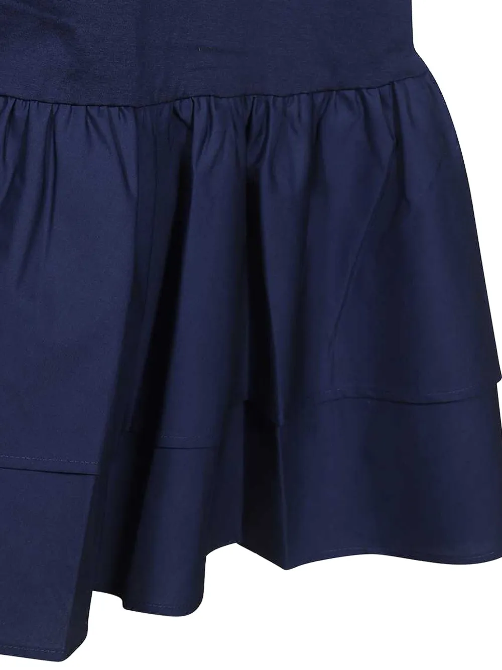 Weekend Max Mara ruffled cotton mini dress Blauw