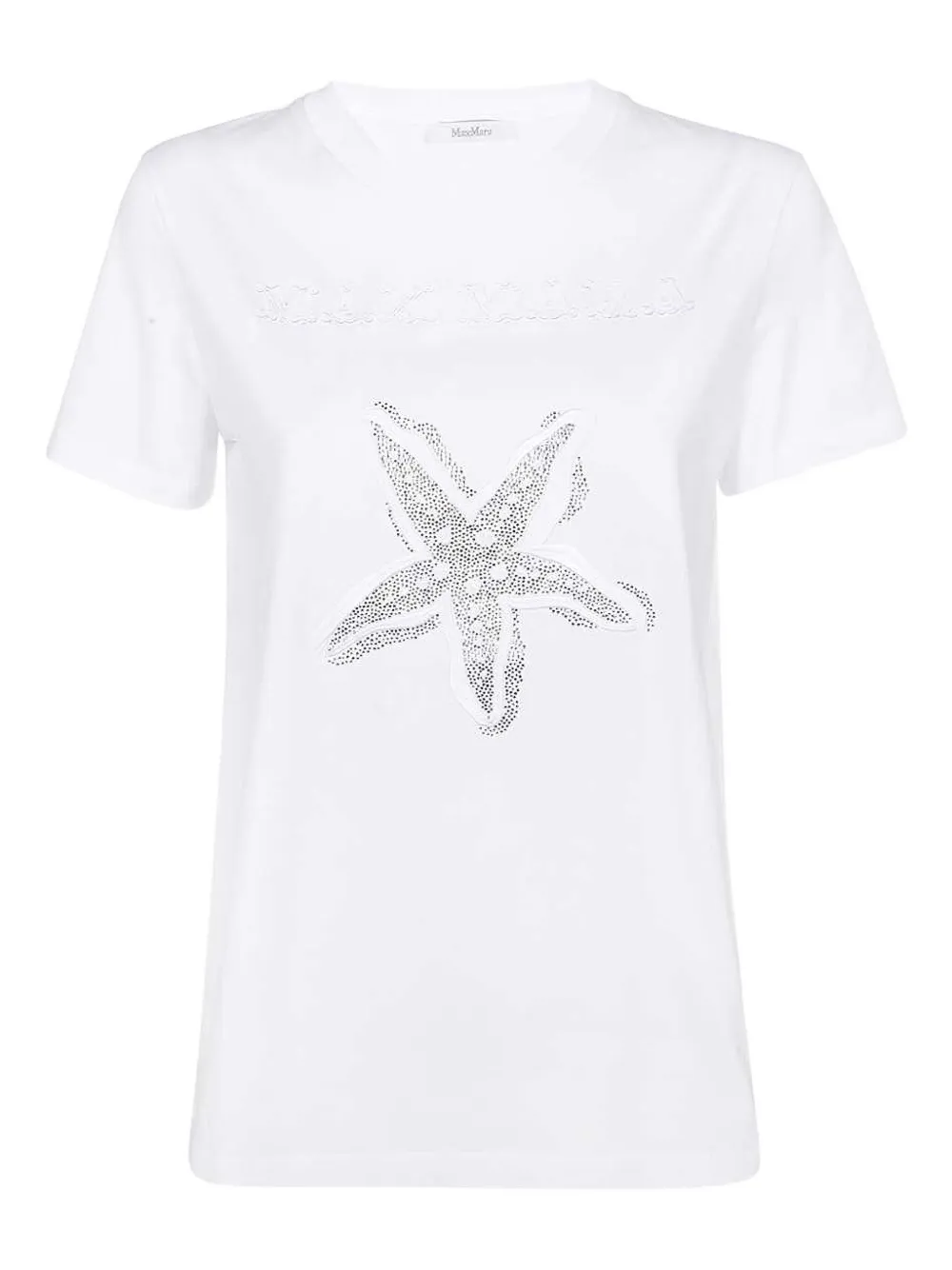 Max Mara starfish logo cotton T-shirt Wit
