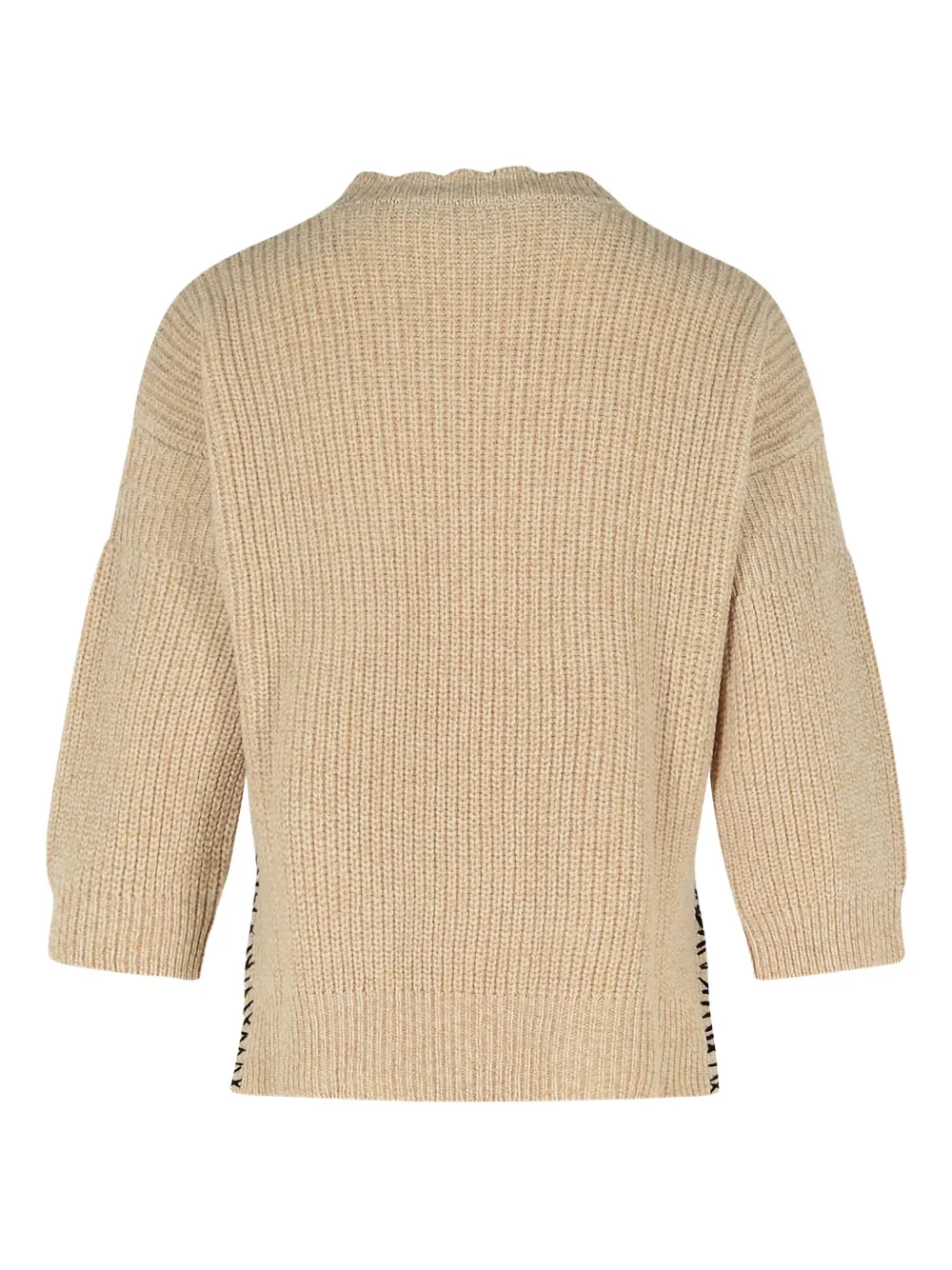 Marni Trui met geborduurd logo en split Beige
