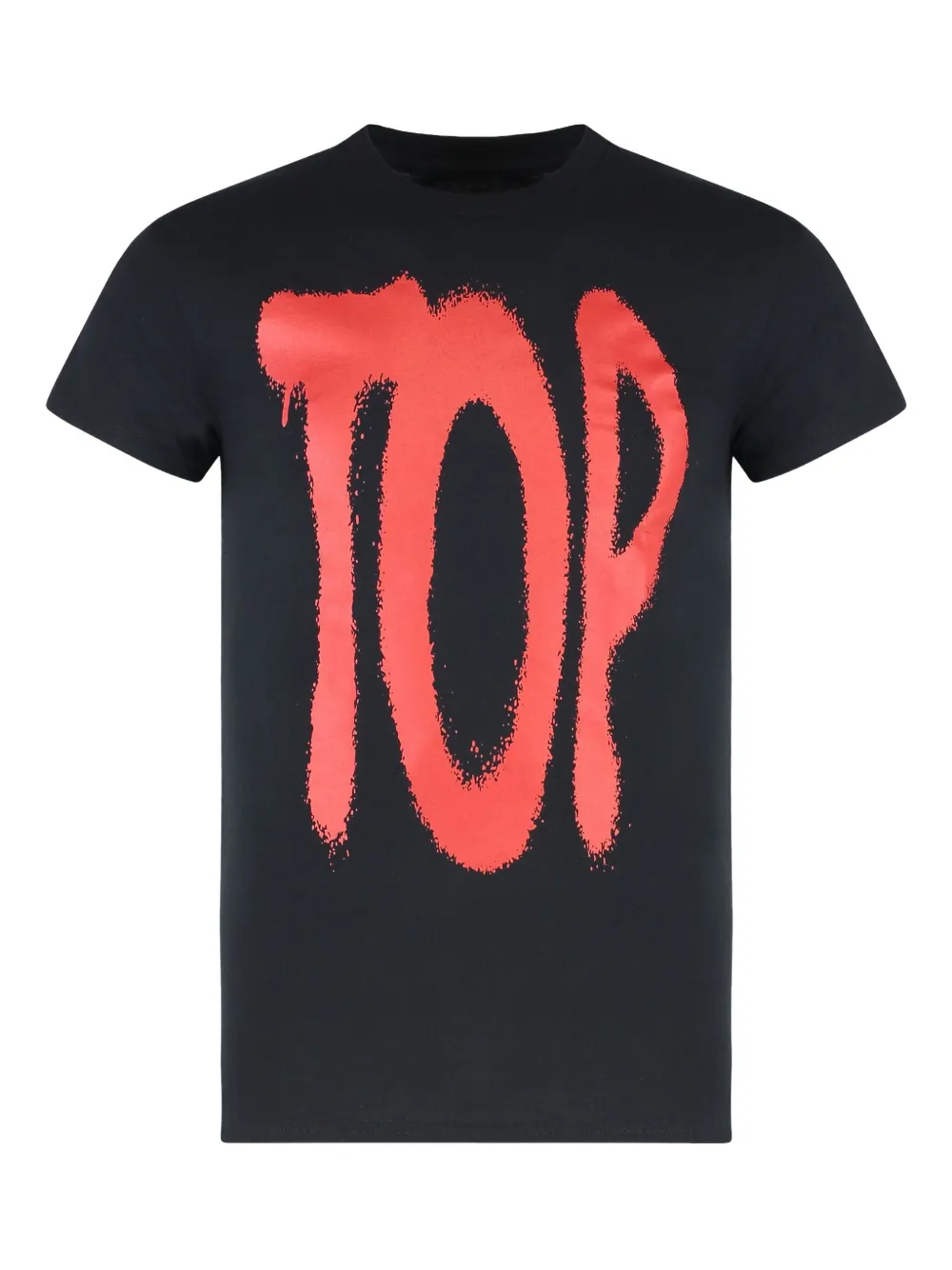 Vlone Print Cotton T-shirt In Black