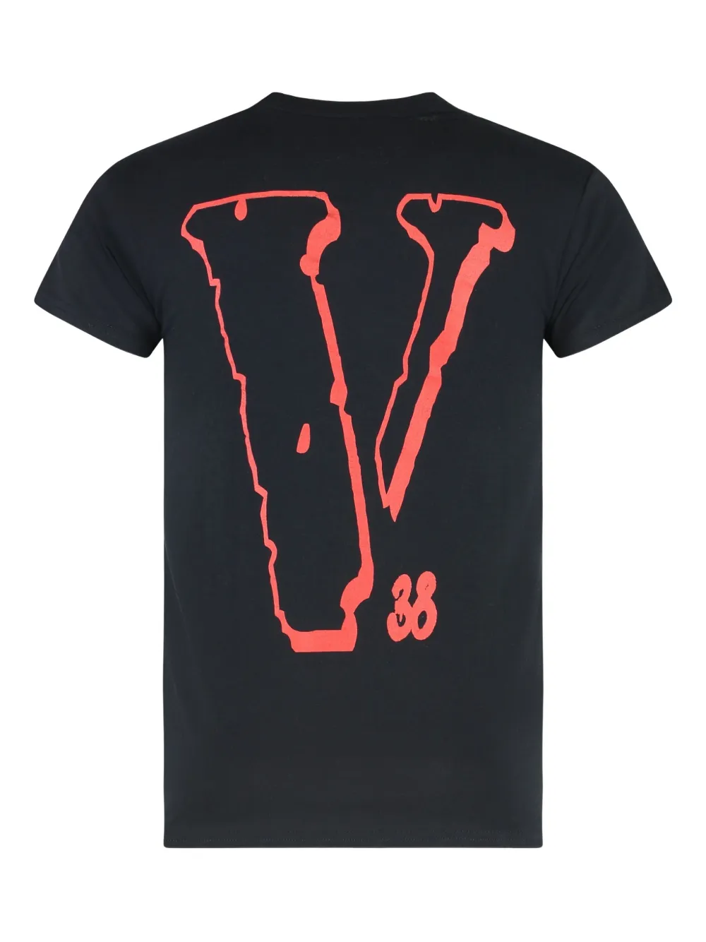 Vlone print cotton T-shirt - Zwart