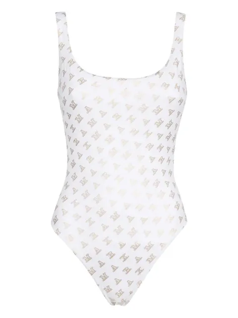 Max Mara logo-print swimsuit