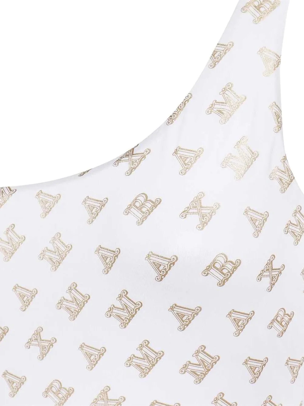 Max Mara logo-print swimsuit Wit