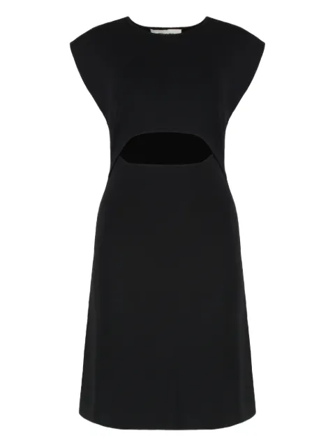 Yves Salomon vestido corto de canalé con aberturas