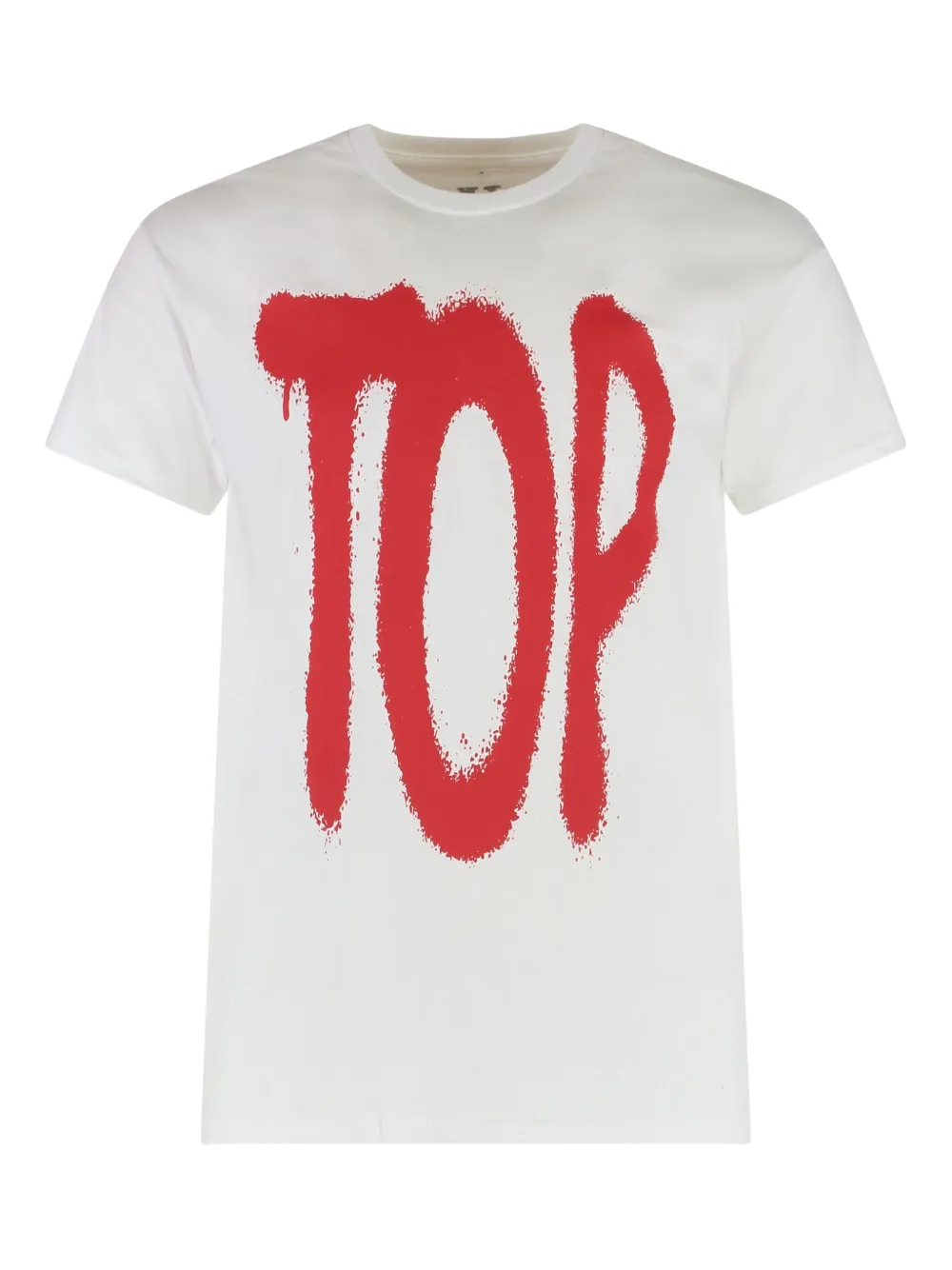 Vlone Spray-paint Print T-shirt In White