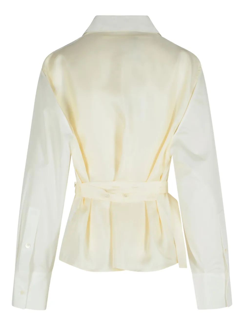 Róhe silk-insert belted vest-shirt - Wit