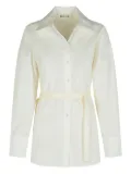 Róhe silk-insert belted vest-shirt - White