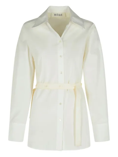 Róhe silk-insert belted vest-shirt