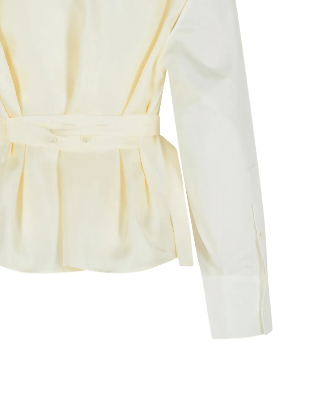 Rohe Silk-insert Belted Vest-shirt In Neutral