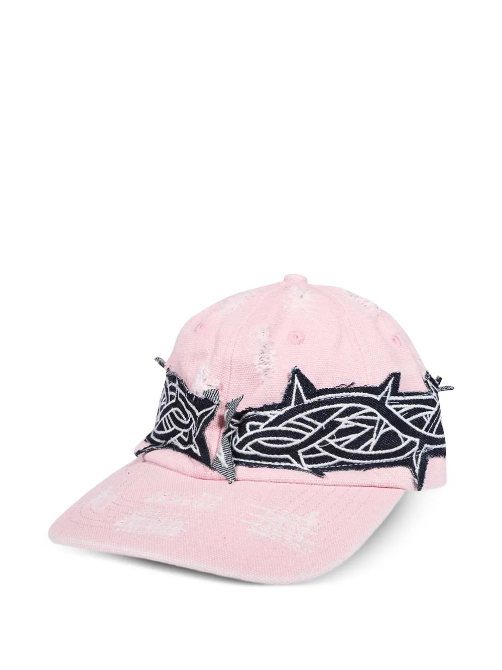 Who Decides War distressed baseball cap | Pink | Image 1