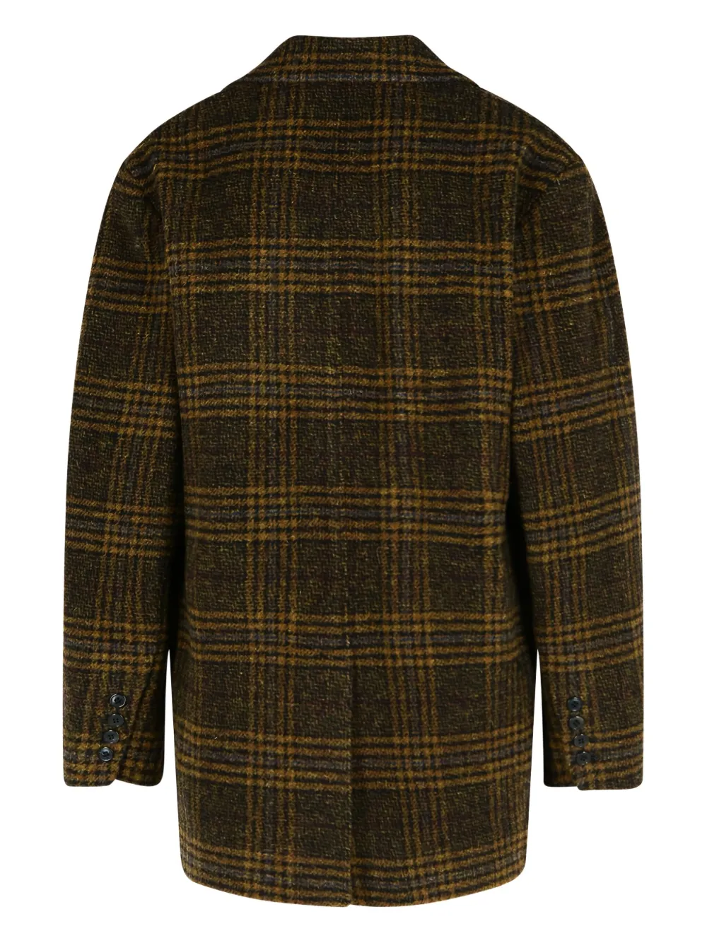 ISABEL MARANT Geruit jack met puntige revers Groen