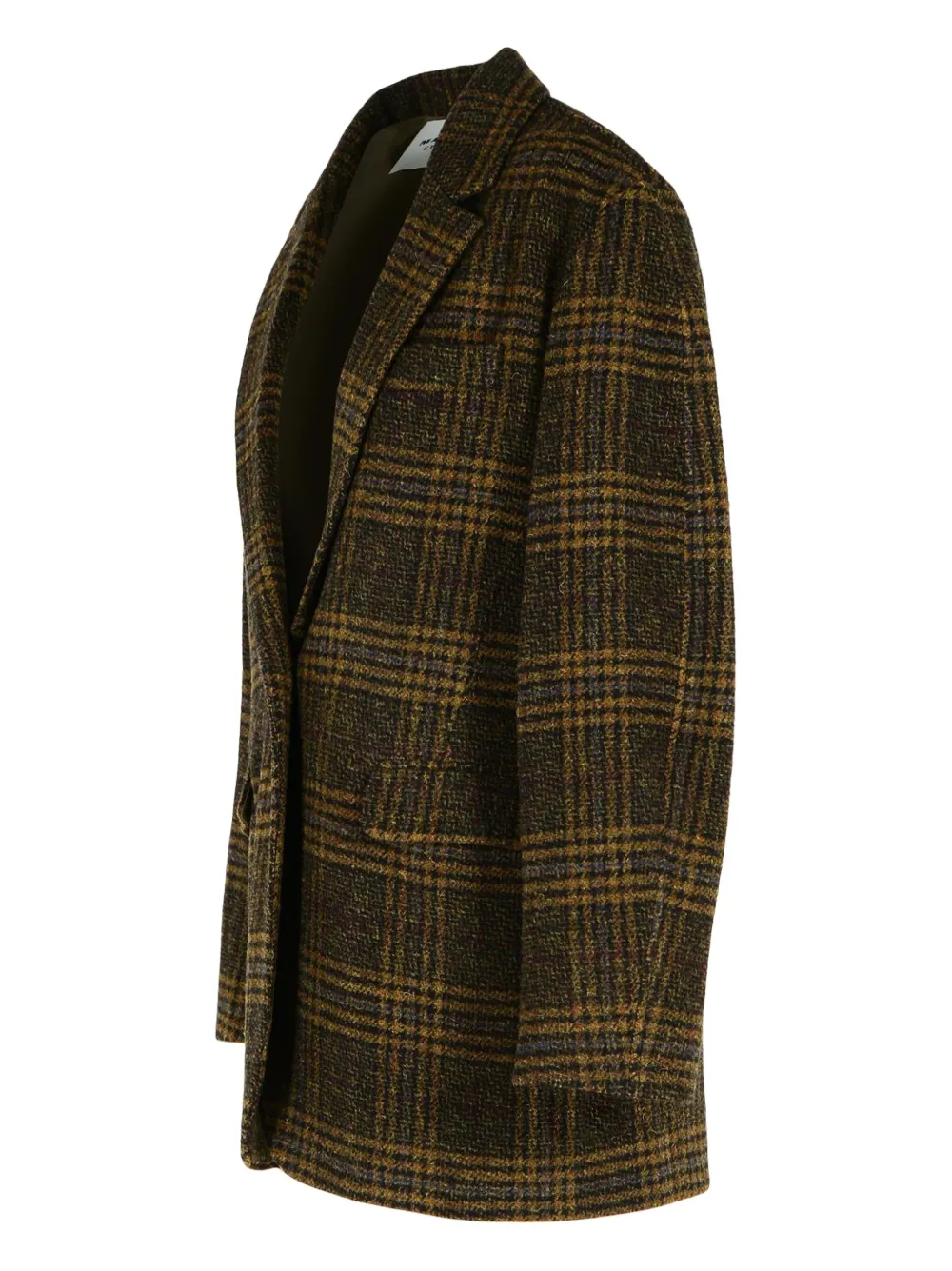 ISABEL MARANT Geruit jack met puntige revers Groen