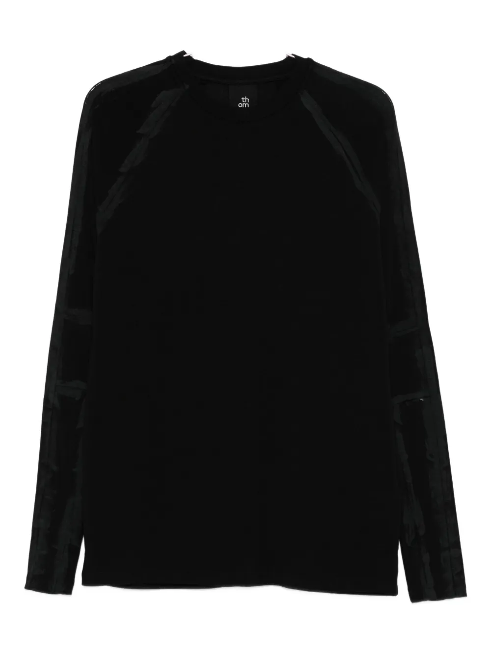 Thom Krom Panelled Long-sleeve Sweater In Black